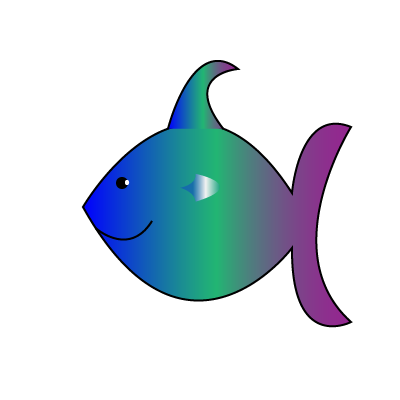 Rainbow Fish with one scale left