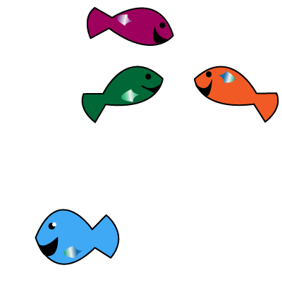 All of the fish happy